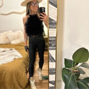 ZARA Black One-Shoulder Tulle Statement Top | NWT